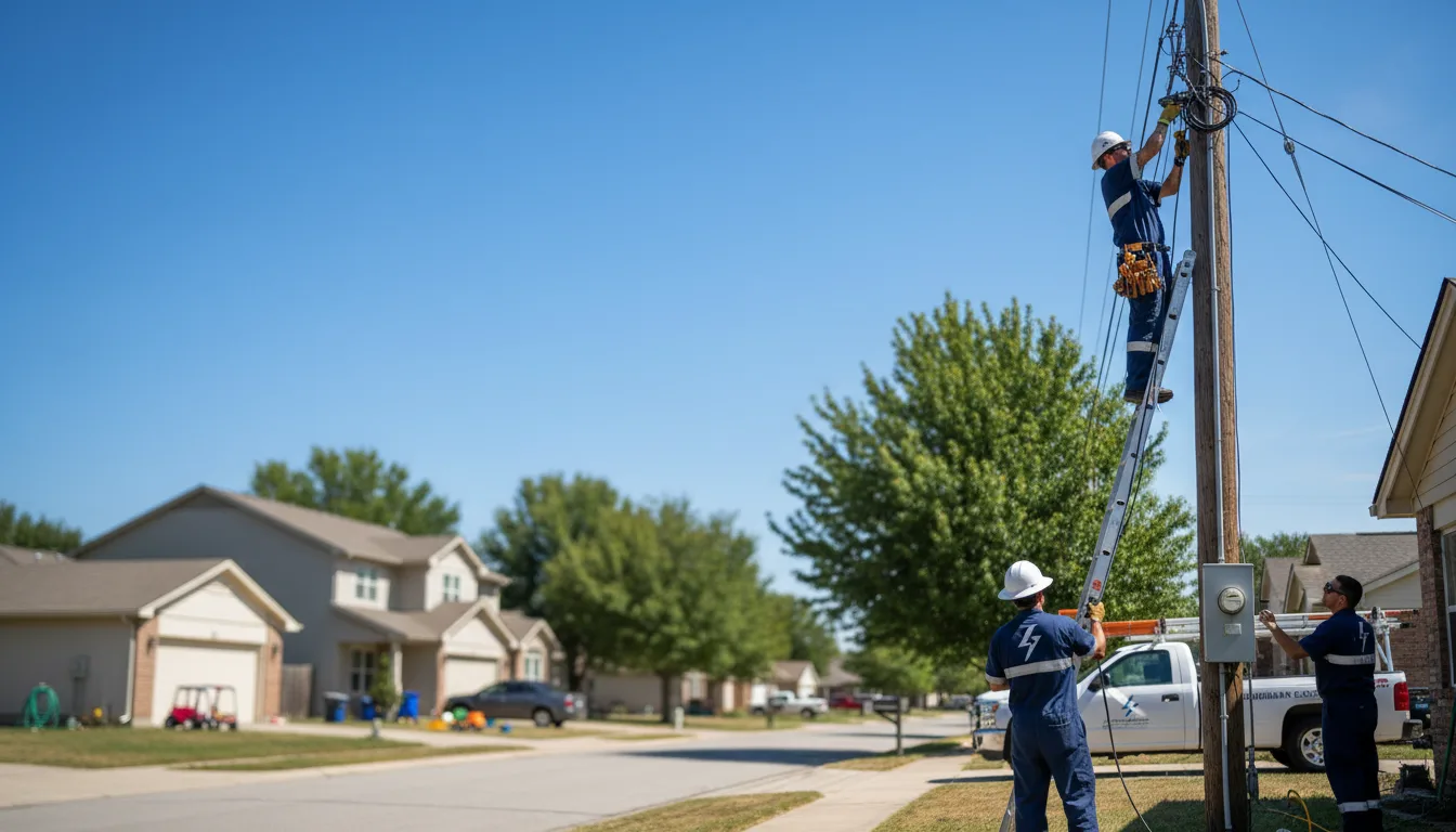 Residential electrician providing installation services in Miles, TX